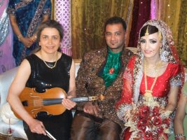 Asian wedding, Bollywood music, violin
