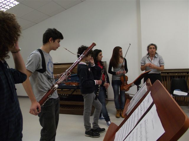 Wind players, participants at the Havas New Approach workshop in Sassari