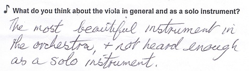 Comment about viola