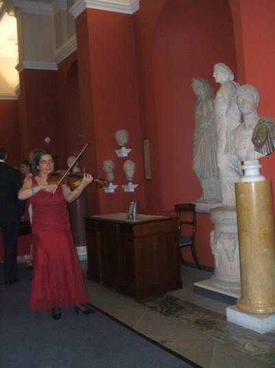 Music entertainment at a reception in the Ashmolean Museum, Oxford