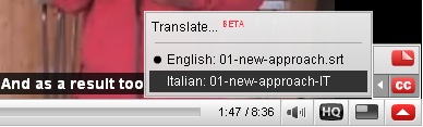 Sottotitoli per video Nuovo Approccio
