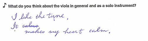 Testimonial about my viola playing