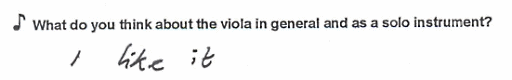 Testimonial about the viola