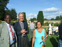 Music at a garden tea party - Christ Church, Oxford, Masters' Garden