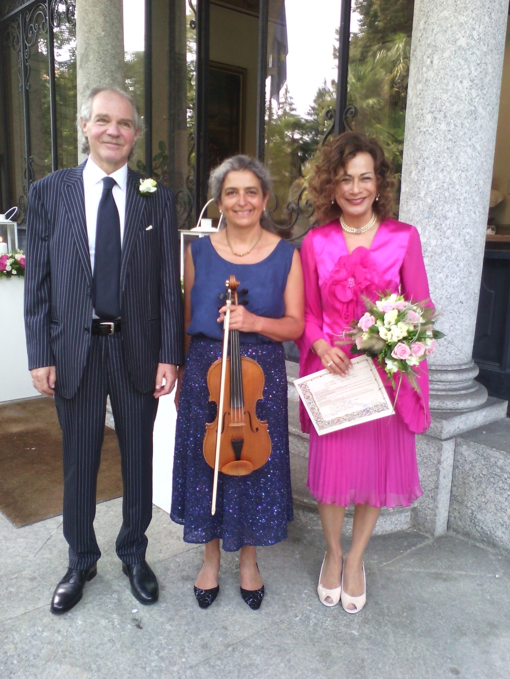 Un'altra coppia che ha scelto come musicista per la musica per il suo matrimonio civile, nella bella Villa Confalonieri, Merate