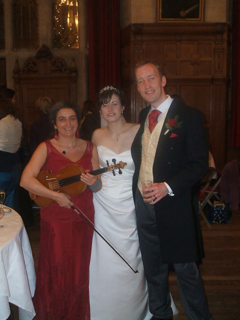 Wedding musician in Oxford Town Hall. Another wedding reception with viola